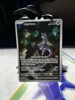 Pokemon Mewtwo Scarlet & Violet Black Star Promo Holo Card 052 NM Rare Full Art - Image 1