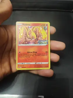 Moltres SWSH185 Stamped Brilliant Stars Pokemon Card TCG NM Black Star Promo - Image 1