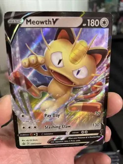 Meowth V SWSH004 SWSH: Sword & Shield Promo Cards Holo - Image 1
