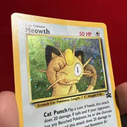 Meowth Gameboy Promo Holo 10 1999 Vintage Pokemon Card WOTC MP Crease - Image 3