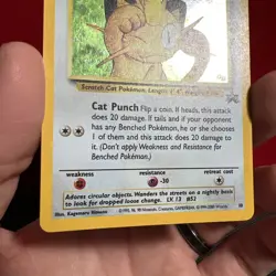 Meowth Gameboy Promo Holo 10 1999 Vintage Pokemon Card WOTC MP Crease - Image 4