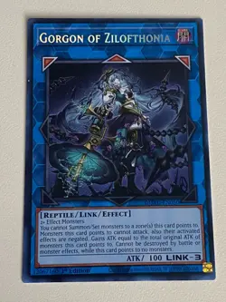 Yugioh - Gorgon of Zilofthoni - 1st Edition Secret Rare NM - Free Holo Card - Image 1