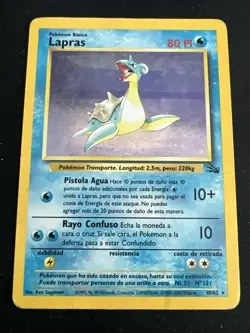 1999 Fossil Vintage Pokemon 2 Card Lot: Holo Lapras 10/62 & Holo Raichu 14/62 - Image 4