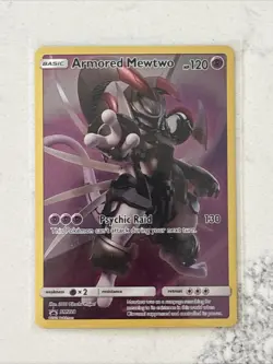 Pokemon 2019 TCG Black Star Promo Armored Mewtwo Holo Card SM228 - Image 3