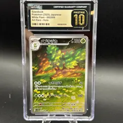 CGC 10 Pristine Sawsbuck 092/086 AR Art Rare White Flare sv11W Pokemon Card - Image 1