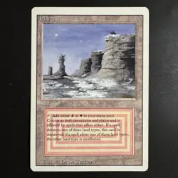 Magic The Gathering Plateau Revised Edition Moderately Played Dual Land - Image 1