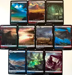 Original OG Dual Lands - Custom Art - Set of Zendikar Expeditions Frame Playtest - Image 1