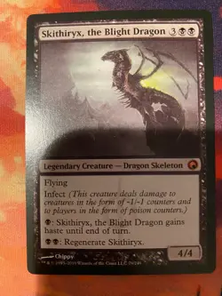 MTG Scars of Mirrodin Skithiryx the Blight Dragon - Image 1