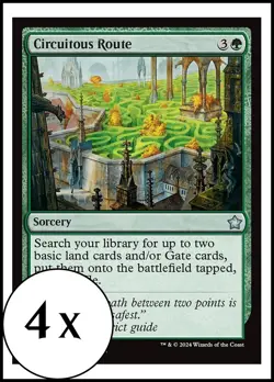 MTG - 4 x Circuitous Route - Foundations - Playset 4x x4 - Image 1
