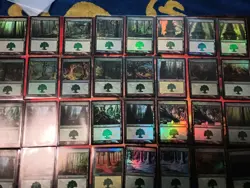MTG FOIL LAND Lot Of 132 Older Foil Land I Never Played With Them - Image 3