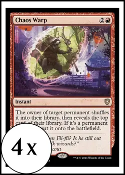 MTG - 4 x Chaos Warp - Bloomburrow Commander - Playset 4x x4 - Image 1
