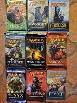 Lot of 9 Older Magic The Gathering MTG Sealed Packs - Unopened Draft Boosters! - Image 1