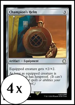MTG - 4 x Champion's Helm - Playset 4x x4 - Universes Beyond: Fallout - Image 1