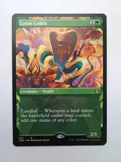 MTG Lotus Cobra (ZNR) Zendikar Rising Showcase Regular Rare 307 - Image 1