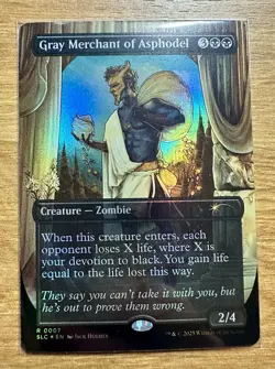 Magic the Gathering Secret Lair Encyclopedia FOIL Gray Merchant Of Asphodel - Image 1