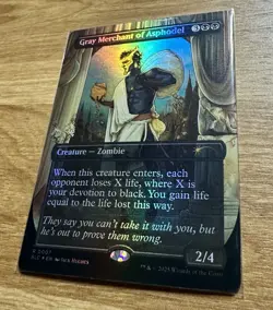 Magic the Gathering Secret Lair Encyclopedia FOIL Gray Merchant Of Asphodel - Image 2