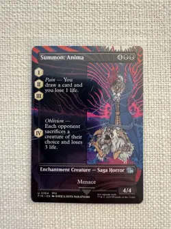 Summon: Anima Borderless U0364 Regular Final Fantasy MTG Magic the Gathering NM - Image 1