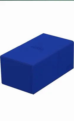 Ultimate Guard Flip n Tray 200+ XenoSkin Monocolor Blue Deck Case MTG Open Box - Image 1