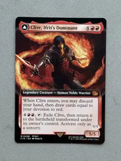 Clive, Ifrit's Dominant 458 Borderless Mythic Regular MTG Final Fantasy FIN - NM - Image 1