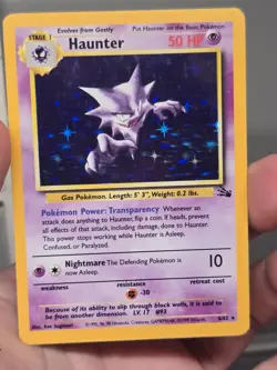 Haunter 6/62 Fossil Holo Vintage MP Pokemon Unlimited - Image 1