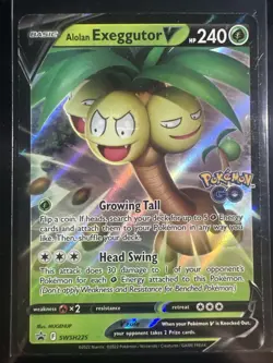 Pokemon TCG Alolan Exeggutor V SWSH Black Star Promos SWSH225 Holo Promo VLP - Image 1