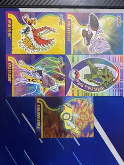Pokemon Topps Lot Raikou Ho-oh Tyranitar Tyrogue Dunsparce Lot Of 5 - Image 1
