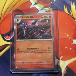 Phantasmal Flames Prerelease Ceruledge Stamped Promo Pokemon TCG 2025 014 - Image 1