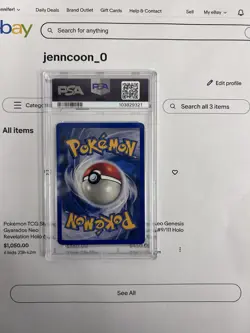 Pokemon Gengar Reverse Holo 11/110 Legendary Collection 2002 PSA 4 - Image 2