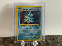 Misty's Seadra Unlimited Holo Rare Pokemon Gym Heroes 9/132 - Image 1