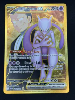 Pokemon Team Rocket's Mewtwo ex 240/182 Destined Rivals Holo Hyper Rare NM - Image 1