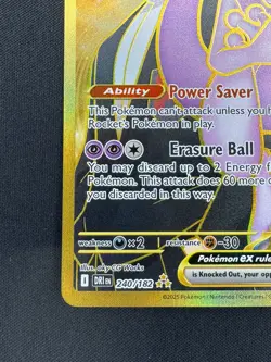 Pokemon Team Rocket's Mewtwo ex 240/182 Destined Rivals Holo Hyper Rare NM - Image 3