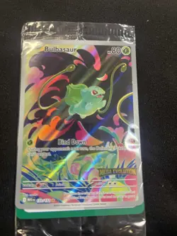 Bulbasaur 133/132 Illustration Rare Pokemon Mega Evolution Promo In Hand - Image 1
