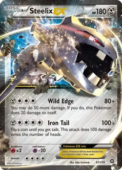 Steelix EX - 67/114 - Pokemon Steam Siege XY Ultra Rare Card NM - Image 1