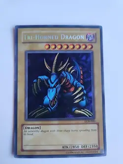 Yugioh Tri-Horned Dragon (Secret Rare) LOB-EN000 Unlimited #Y106 - Image 1