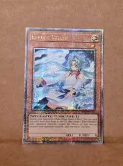 YGO Effect Veiler Alt Art Quarter Century Secret Rare NM QCR Stampede RA04-EN004 - Image 1