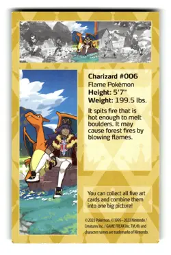 Pokemon Charizard #006 Mini Tin Art Card and Sticker Set - Image 2