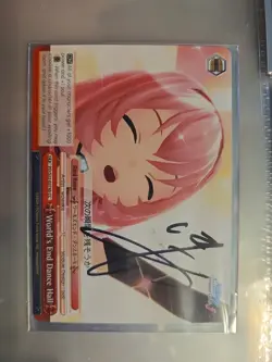 Weiss Schwarz Project Diva Megurine Luka World's End Dance Hall Signed Card JP - Image 1