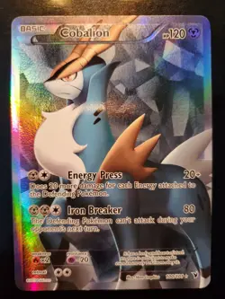 Cobalion 100/101 Holo Full Art Ultra Rare Pokemon TCG Card BW Noble Victories NM - Image 2