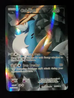 Cobalion 100/101 Holo Full Art Ultra Rare Pokemon TCG Card BW Noble Victories NM - Image 3