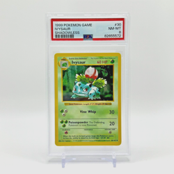 PSA 8 Shadowless Ivysaur - 30/102 Base Set Pokemon Card 1999 - NM MINT - Image 3