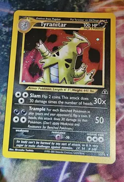 Tyranitar 12/75 Neo Discovery Holo Vintage WOTC Pokemon Card NM - Image 1