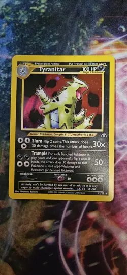 Tyranitar 12/75 Neo Discovery Holo Vintage WOTC Pokemon Card NM - Image 2