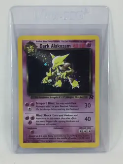2000 Pokemon TCG Team Rocket Holo Card 1/82 Dark Alakazam Rare Holofoil - Image 2