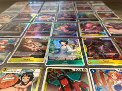 One Piece tcg Card Game 100 Cards Collection Mixed Lot w/ 10 FOILS Included - Image 1