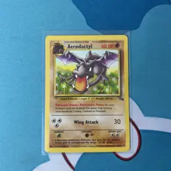 NM Pokemon Aerodactyl Card fossil Set 16/62 WOTC Non-Holo Unlimited - Image 1