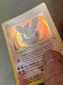 Pokemon TCG Moltres 12/62 Fossil Set Holo Rare WOTC 1999 LP Card - Image 3