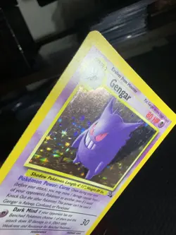 Pokemon Gengar TCG Holo Rare Unlimited Card 5/62 Fossil LP - Image 2