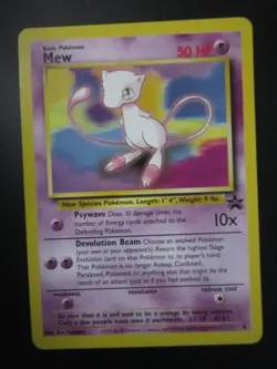 MEW POKEMON CARD BLACK STAR PROMO 8 NON HOLO NEVER PLAYED NM- - Image 1