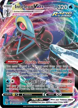 Inteleon VMAX - 079/264 - Pokemon Fusion Strike Sword Shield Ultra Rare Card NM - Image 1