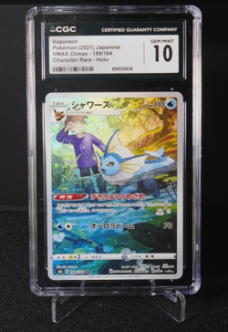Vaporeon 189/184 CHR CGC 10 S8B Japanese Pokemon Card TCG Vmax Climax 2021 - Image 1
